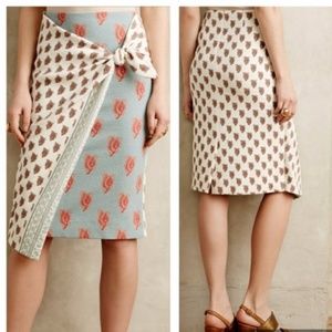 Anthropologie Maeve Wrapped Skirt